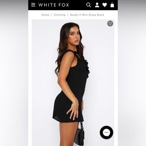 White Fox Doubt It Mini Dress Black- NWT